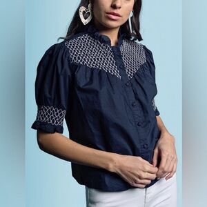 THE SHIRT BY ROCHELLE
BEHRENS
THE NICOLE SHIRT - NAVY